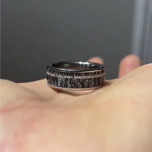 Elk & Whitetail Deer Antler Men’s Custom Wedding Ring Wedding Band Size 10 REAL